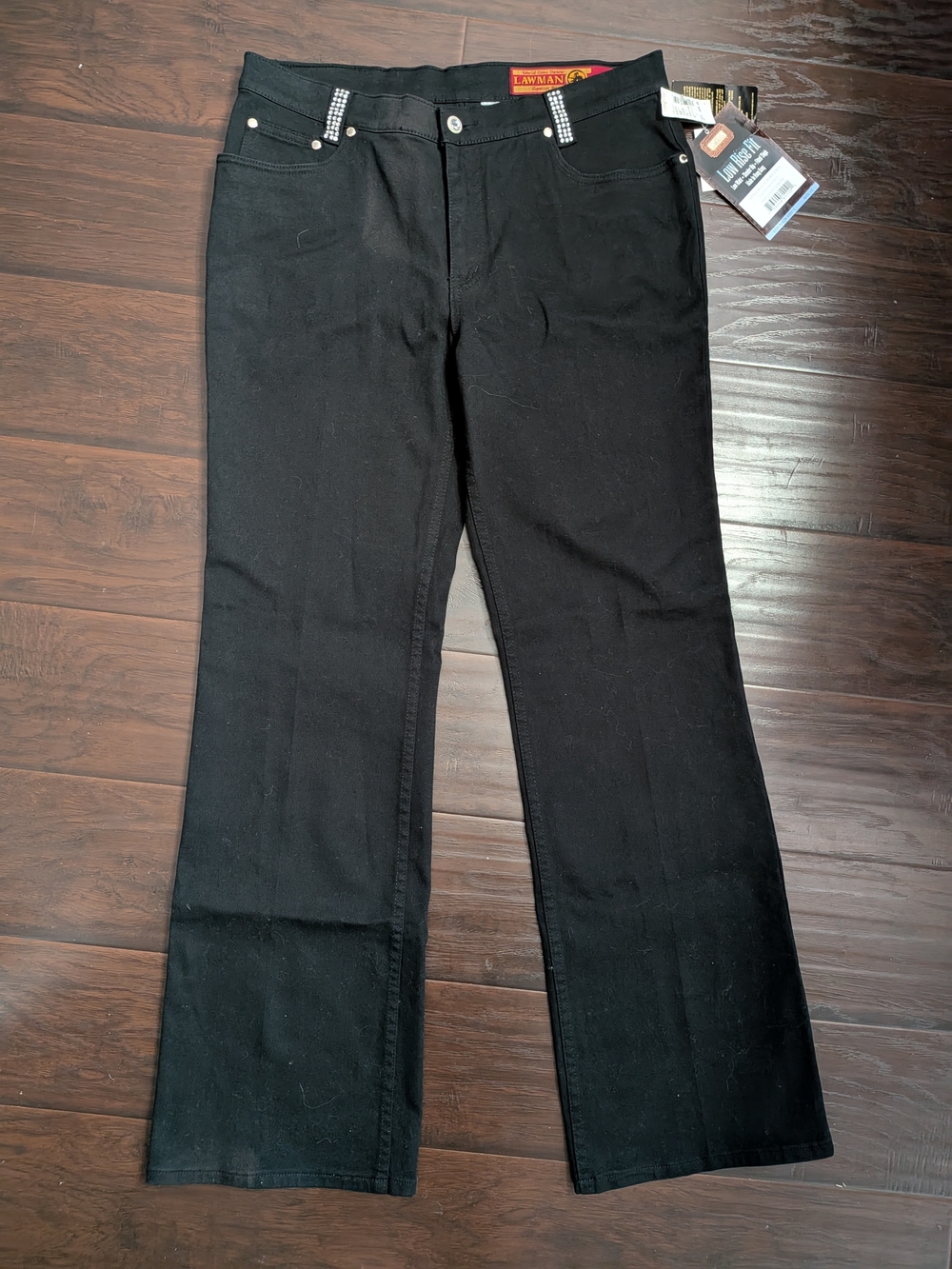 Lawman Black Western Women’s Jeans with Rhinestone Accents